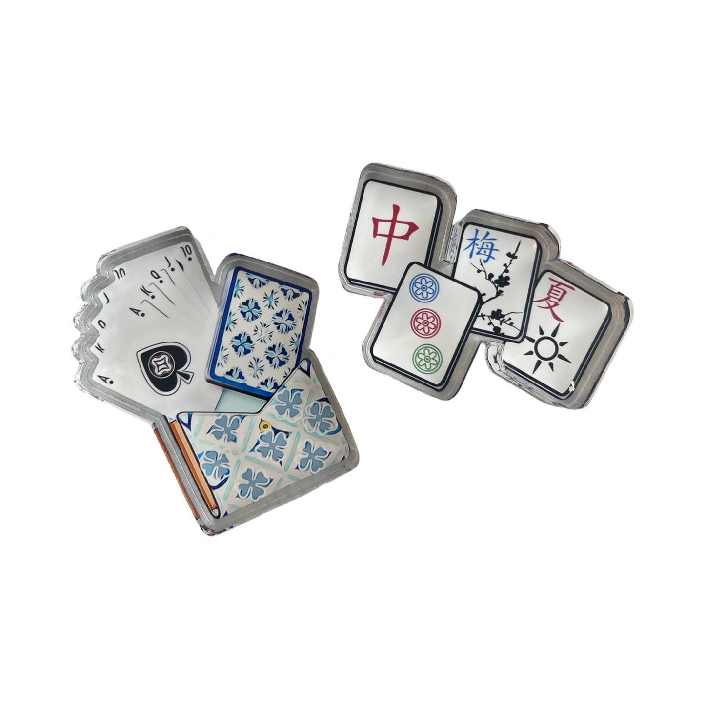 acrylic napkin weight - mahjong