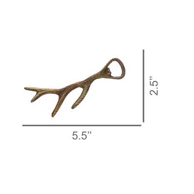brass antler bottle opener