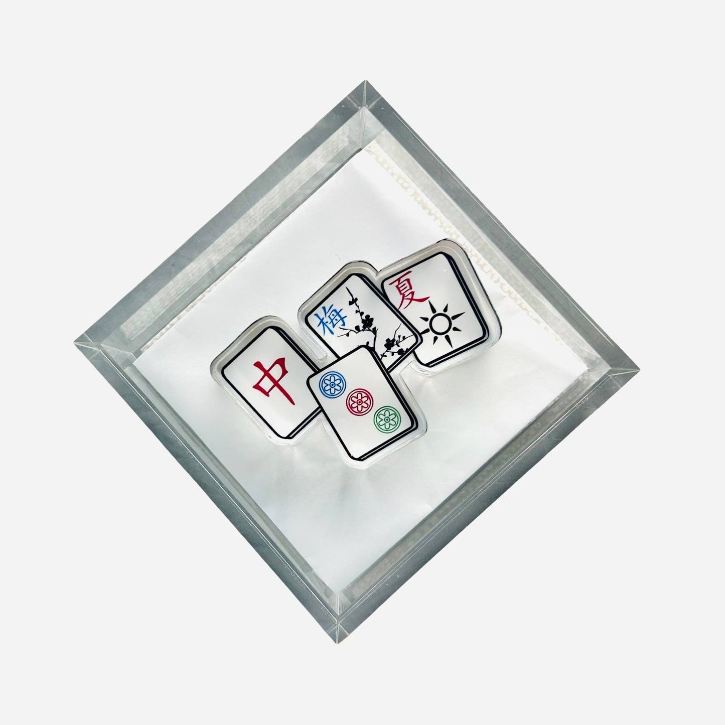 acrylic napkin weight - mahjong