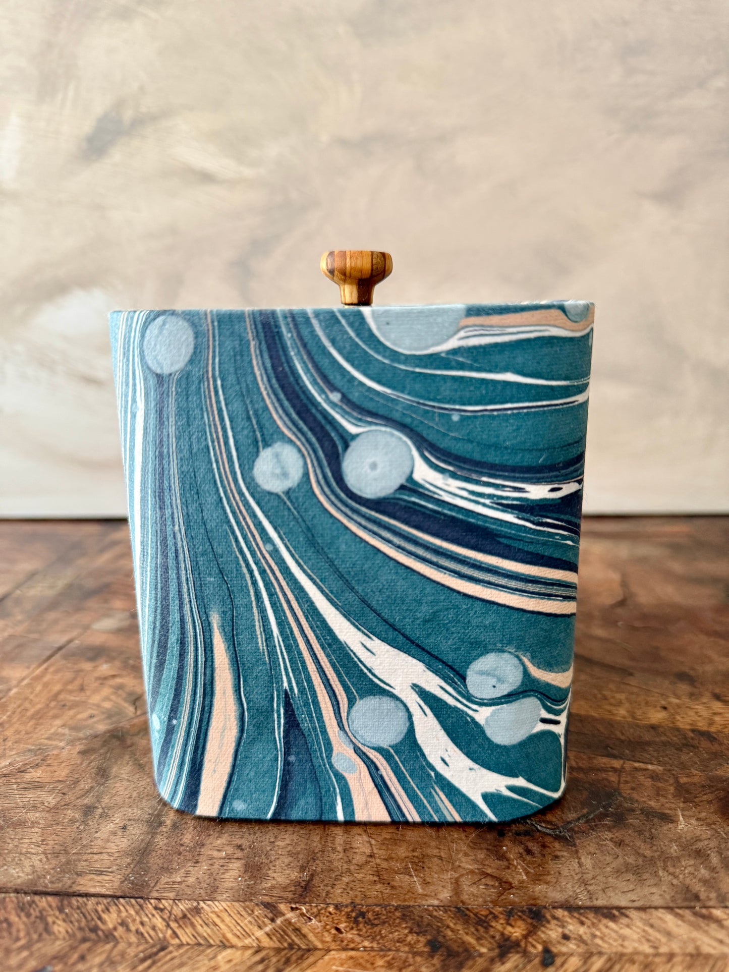 hand-marbled keepsake jar