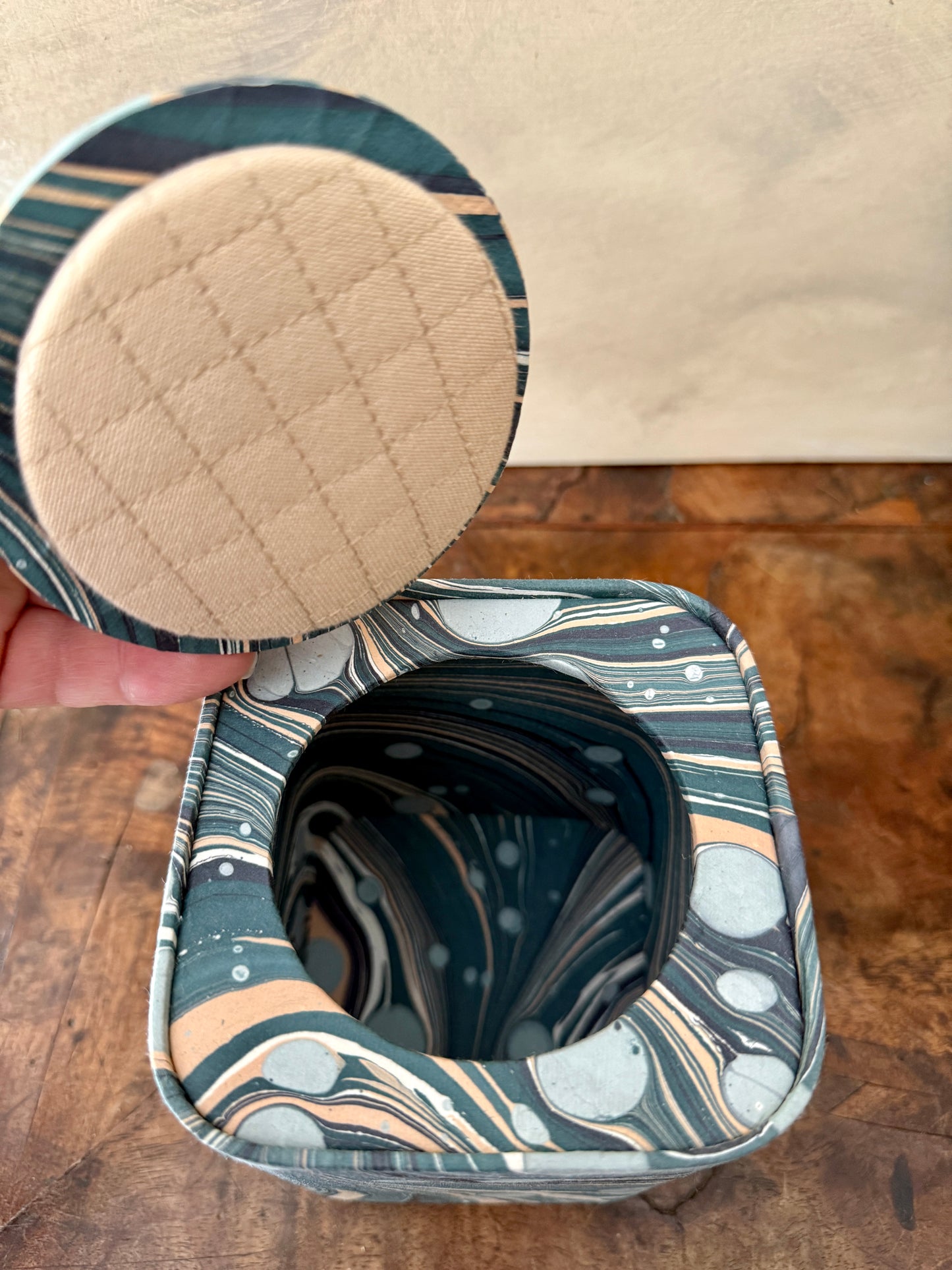 hand-marbled keepsake jar
