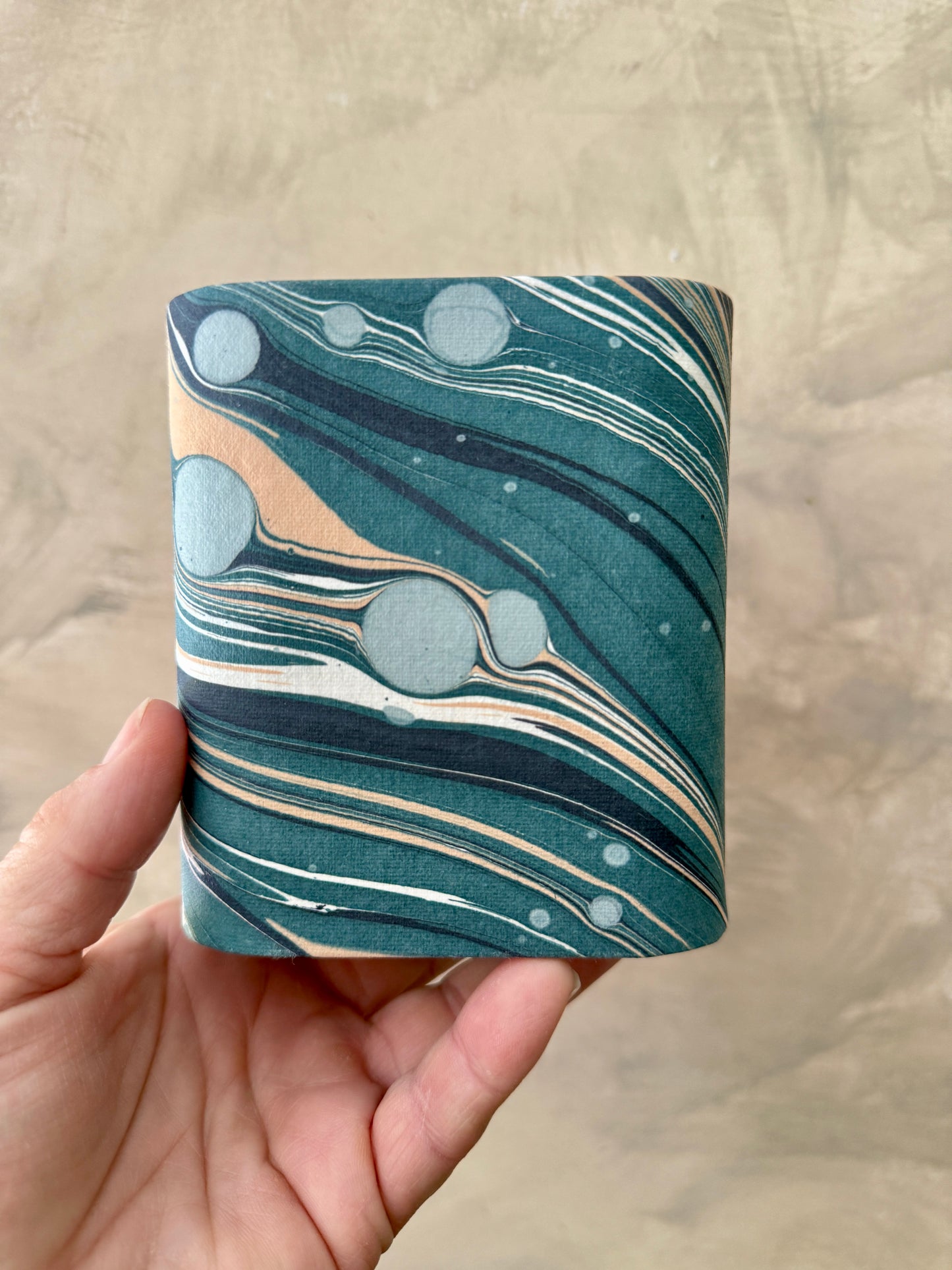 hand-marbled keepsake jar