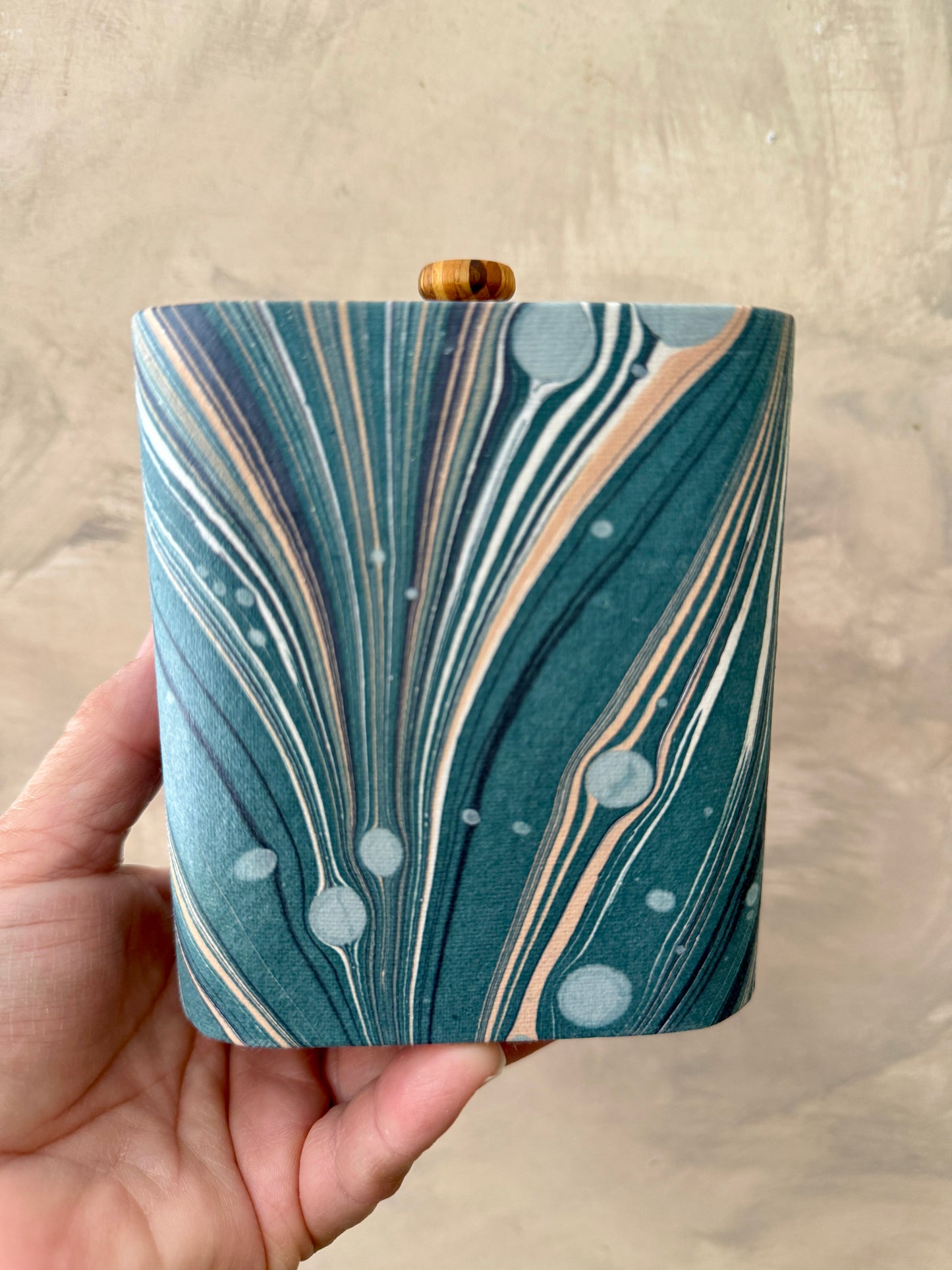 hand-marbled keepsake jar