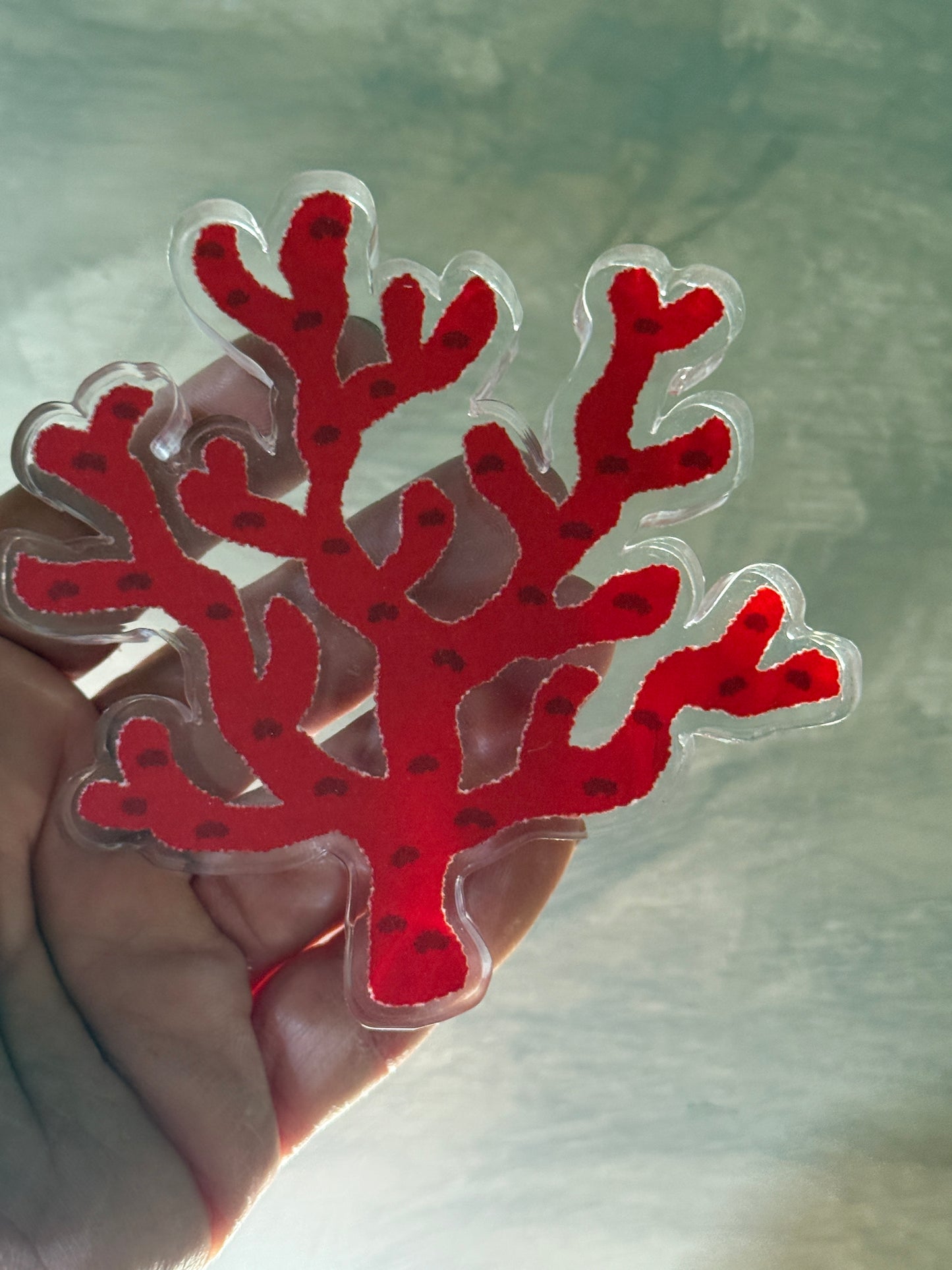 Acrylic Napkin Weight - Coral Ocean Decor