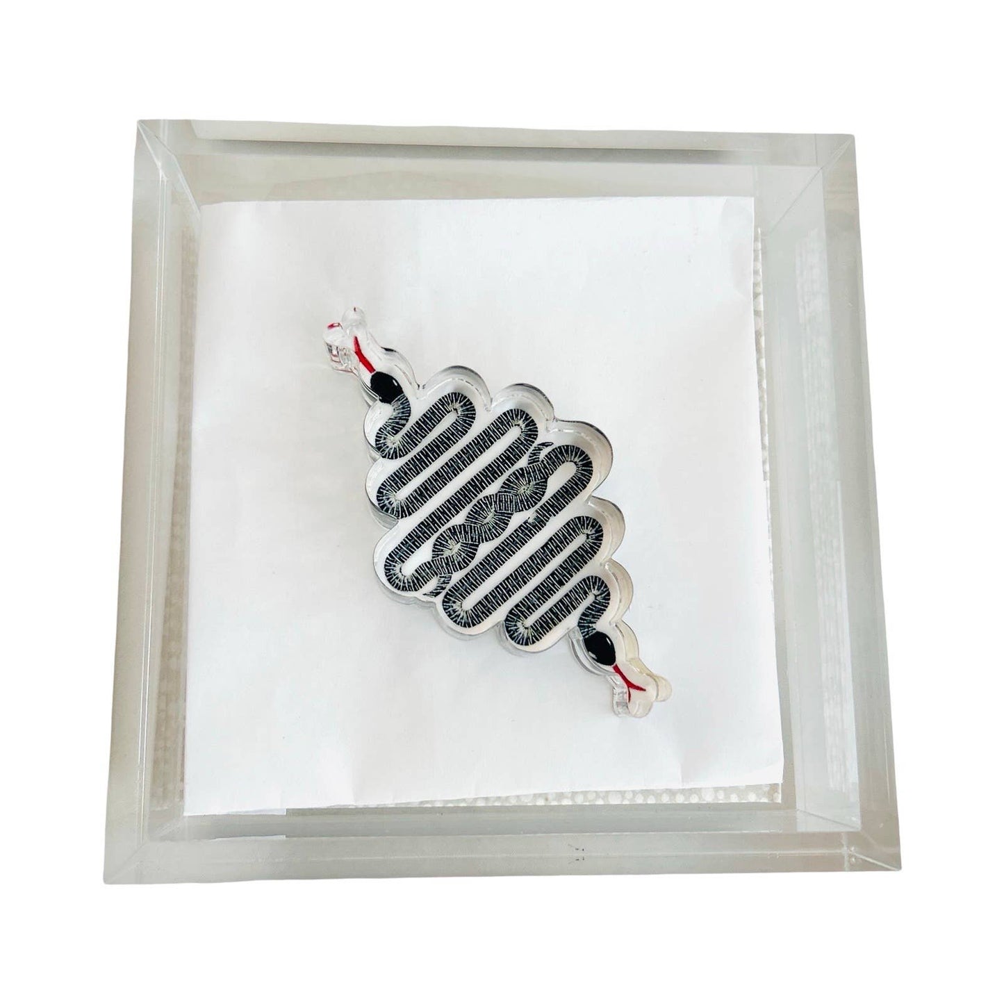 acrylic snake napkin weight - modern table decor & unique gift