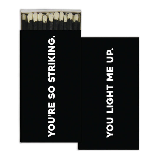you're so striking designer black matchbox
