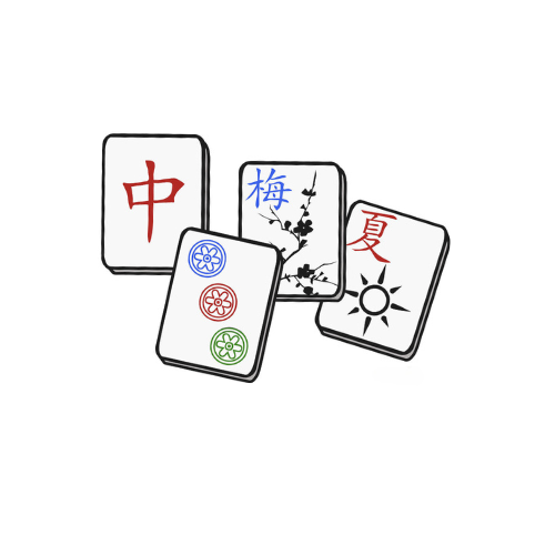 acrylic napkin weight - mahjong
