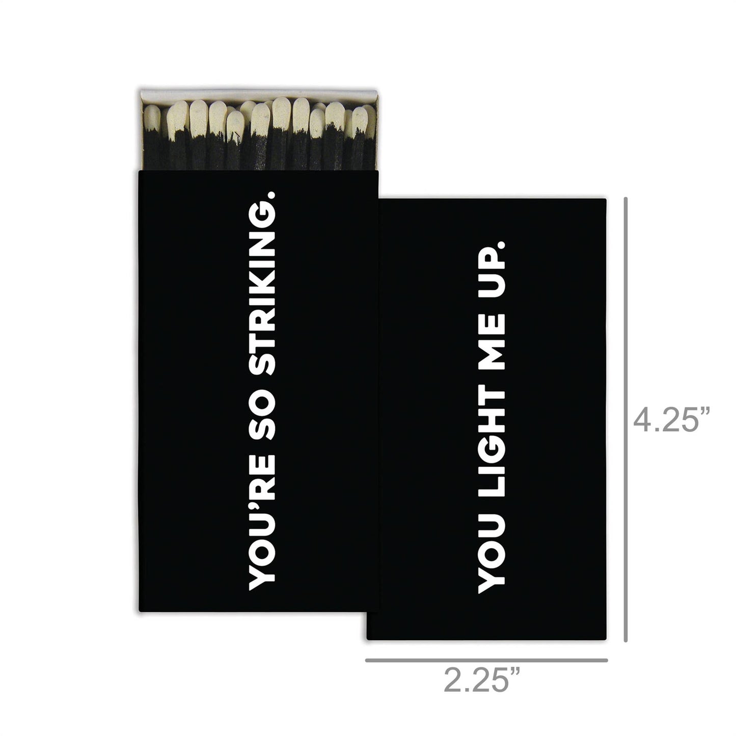 you're so striking designer black matchbox