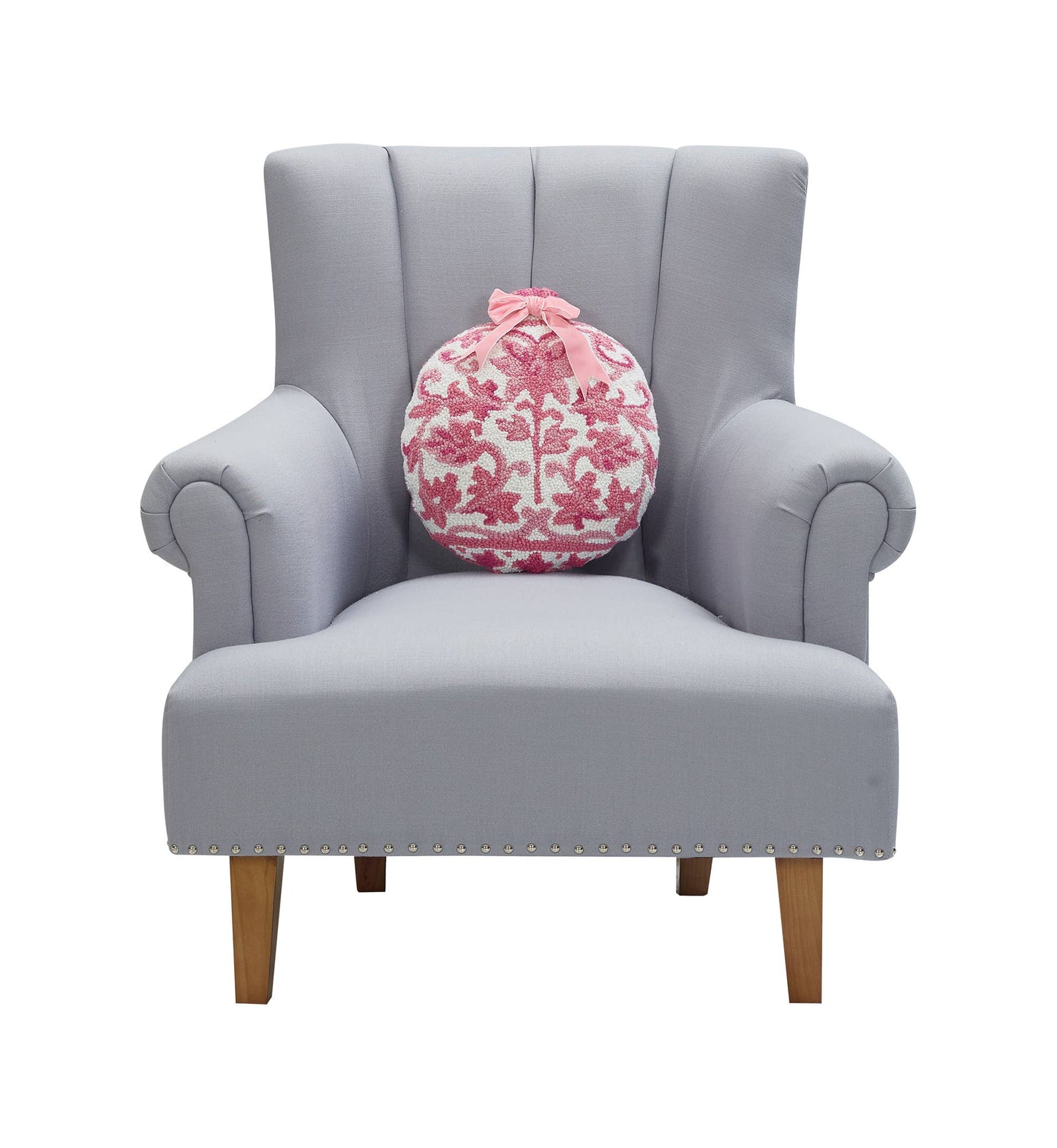 Pink Chinoiserie Shape Ornament Hook Pillow
