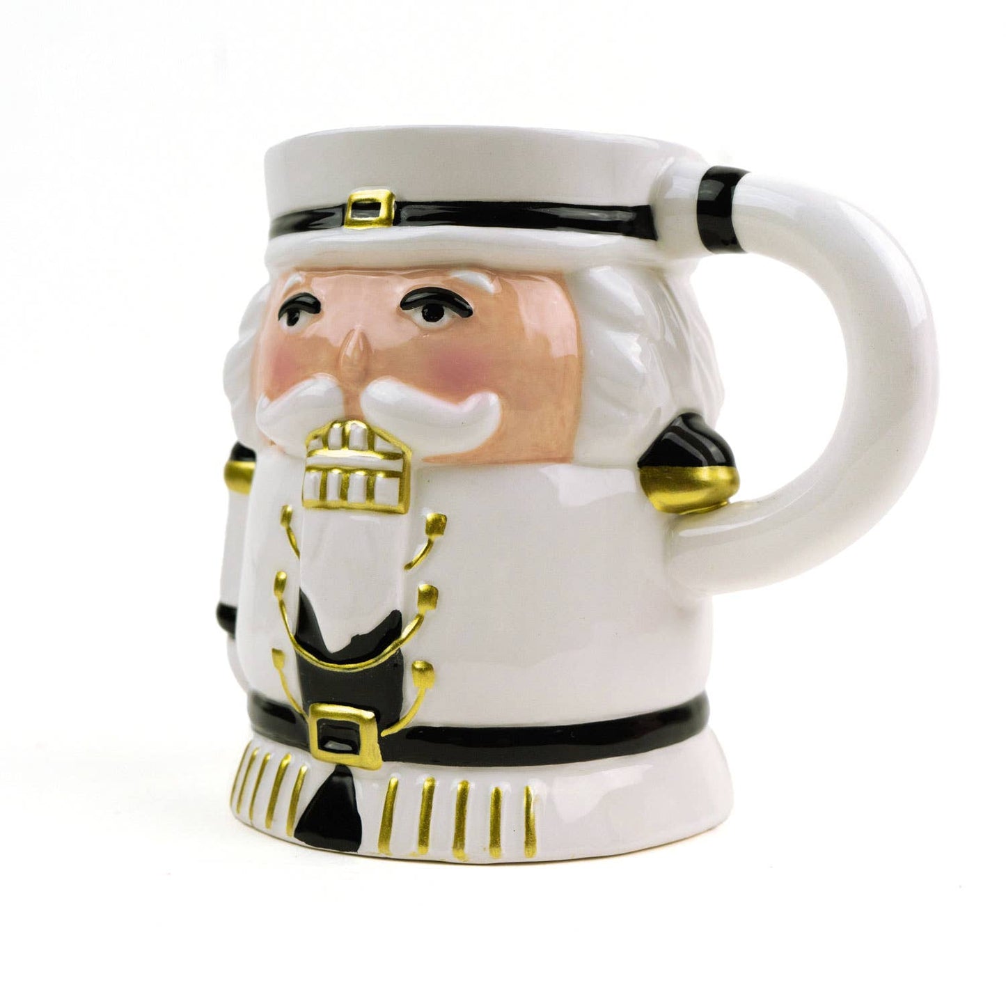 White Nutcracker Coffee Mug | Festive Ceramic Holiday Mug for Hot Cocoa or Coffee