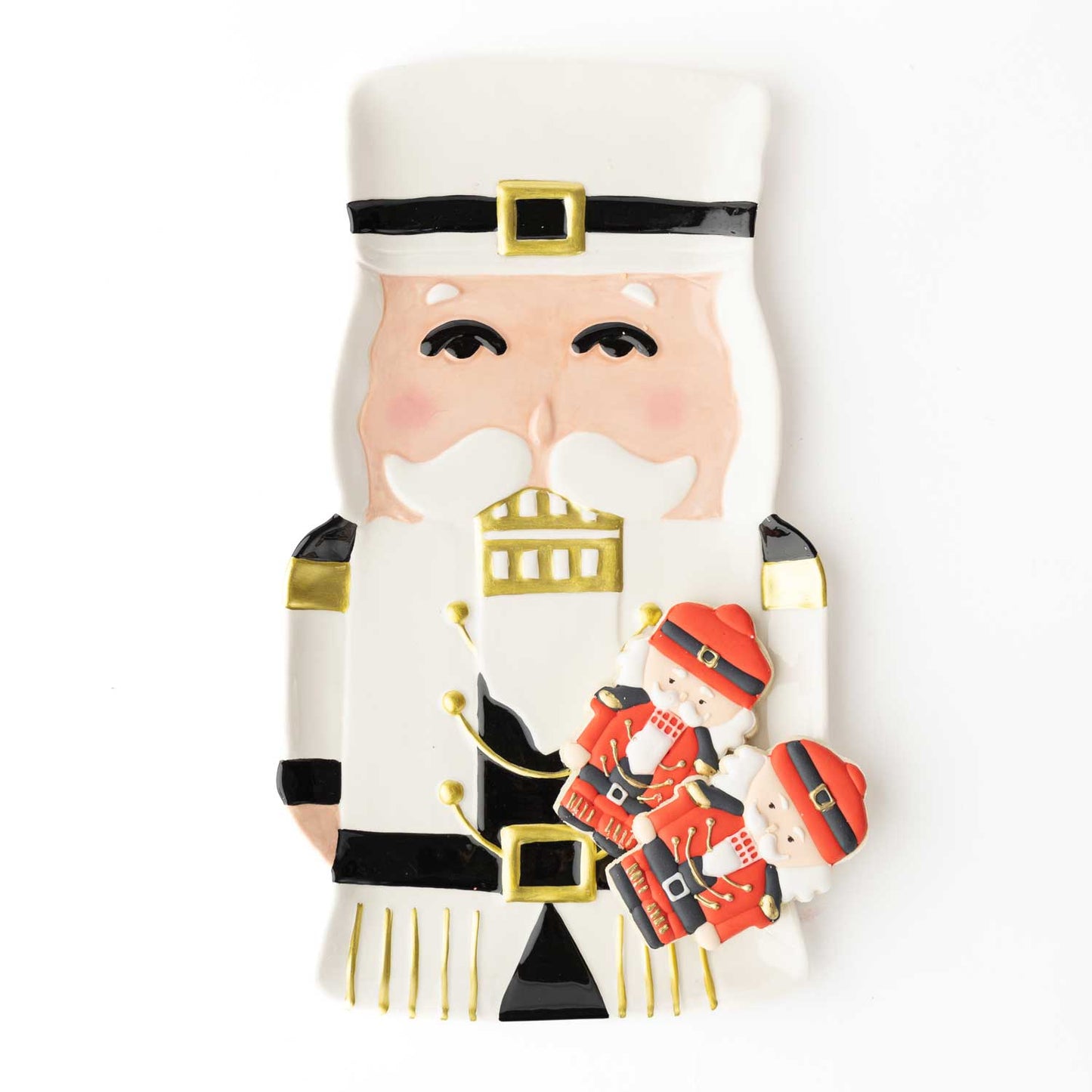White Nutcracker Platter | Holiday Serving Dish for Christmas Tablescapes