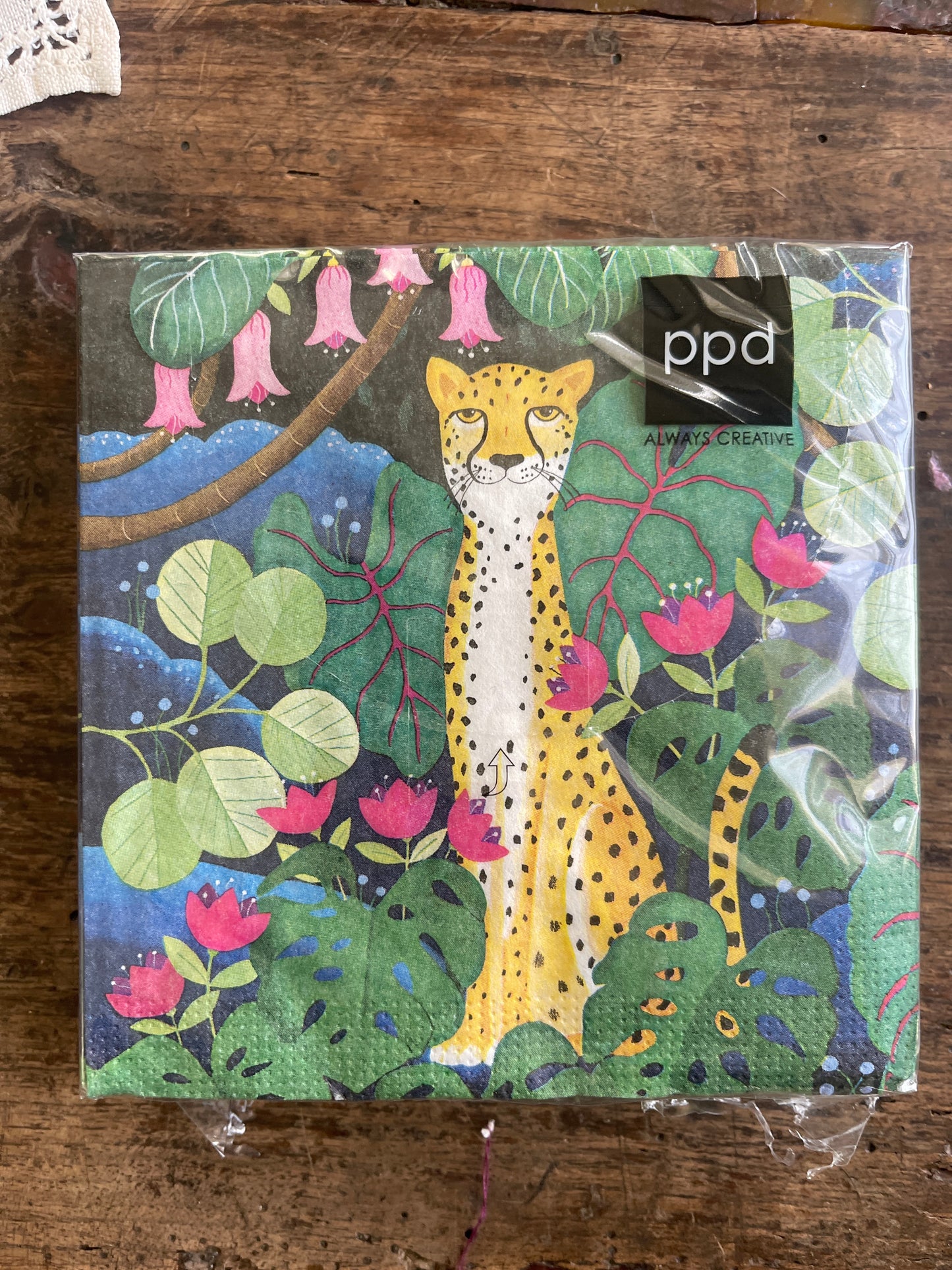 Cheetah Beverage Paper Napkins - 20 Count, Cocktail Party Napkins