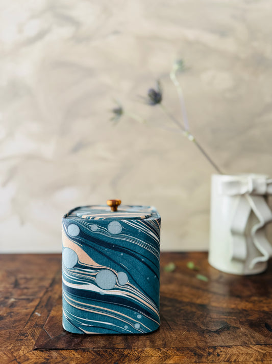 hand-marbled keepsake jar