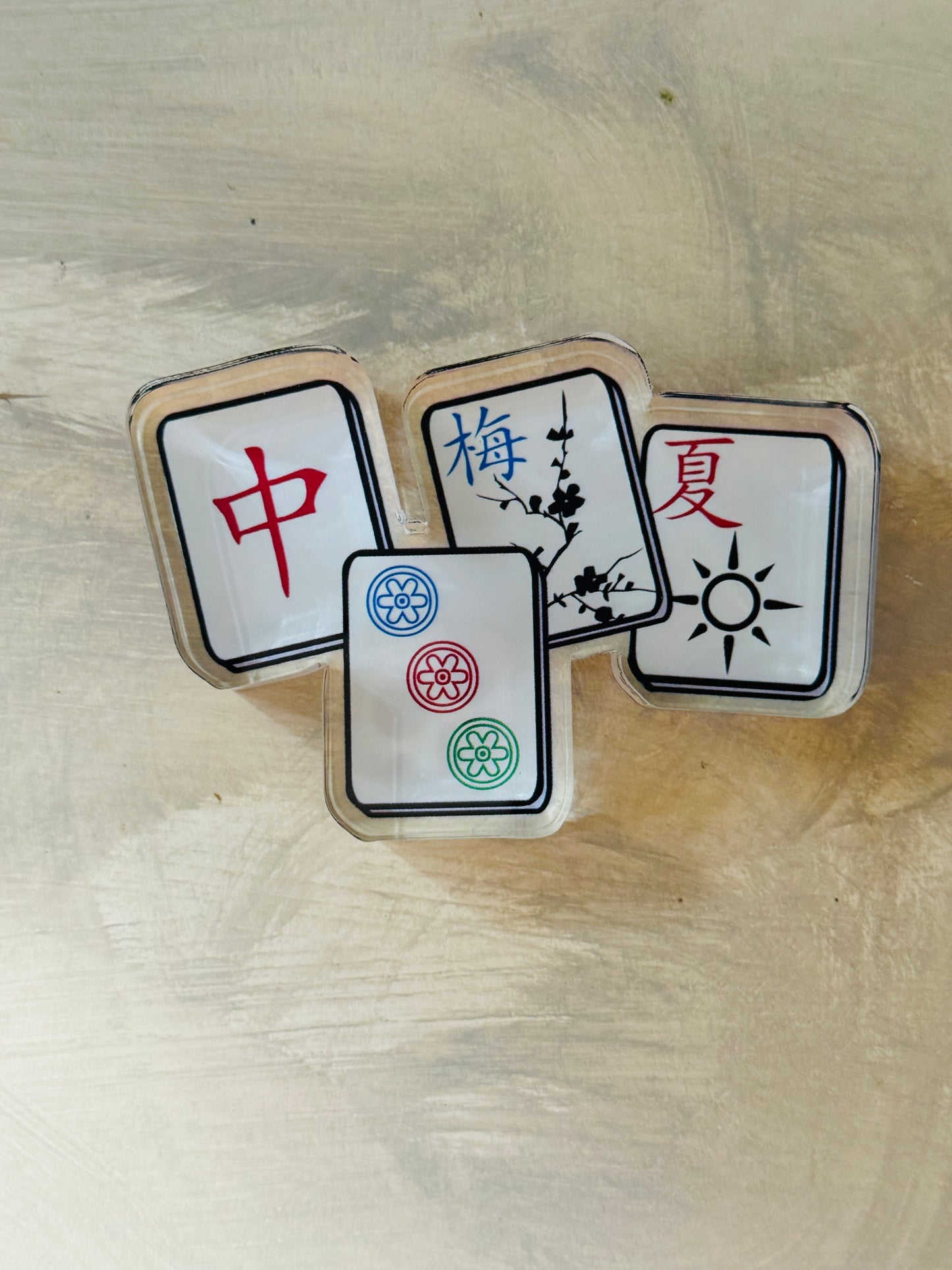 Acrylic Napkin Weight - Mahjong