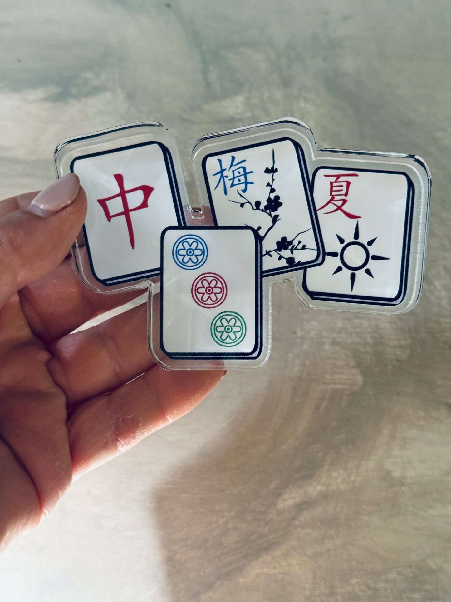 Acrylic Napkin Weight - Mahjong