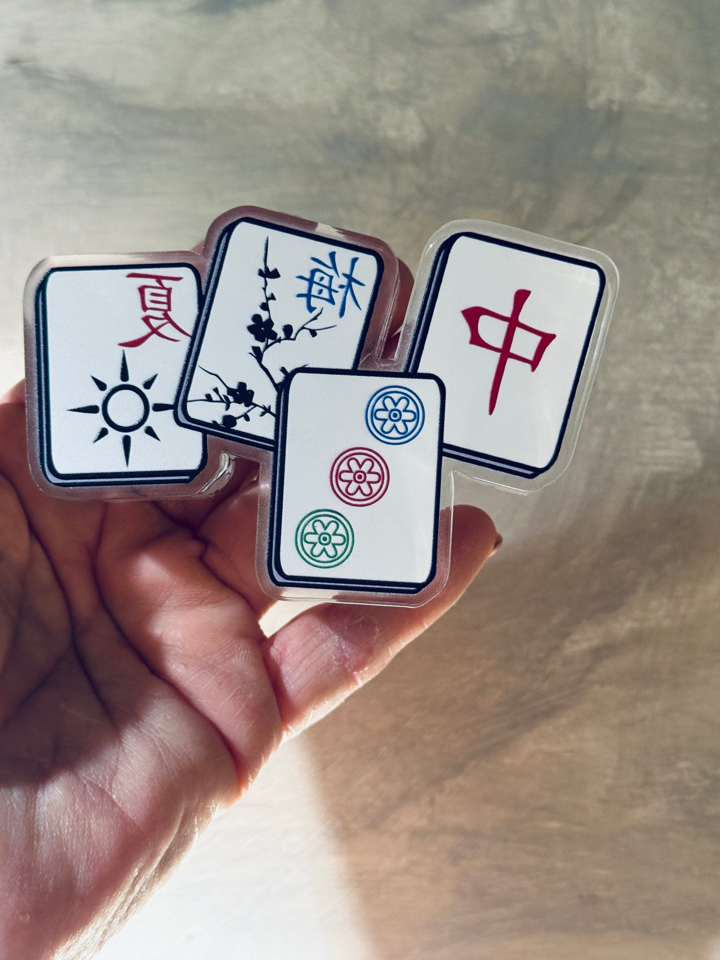 Acrylic Napkin Weight - Mahjong