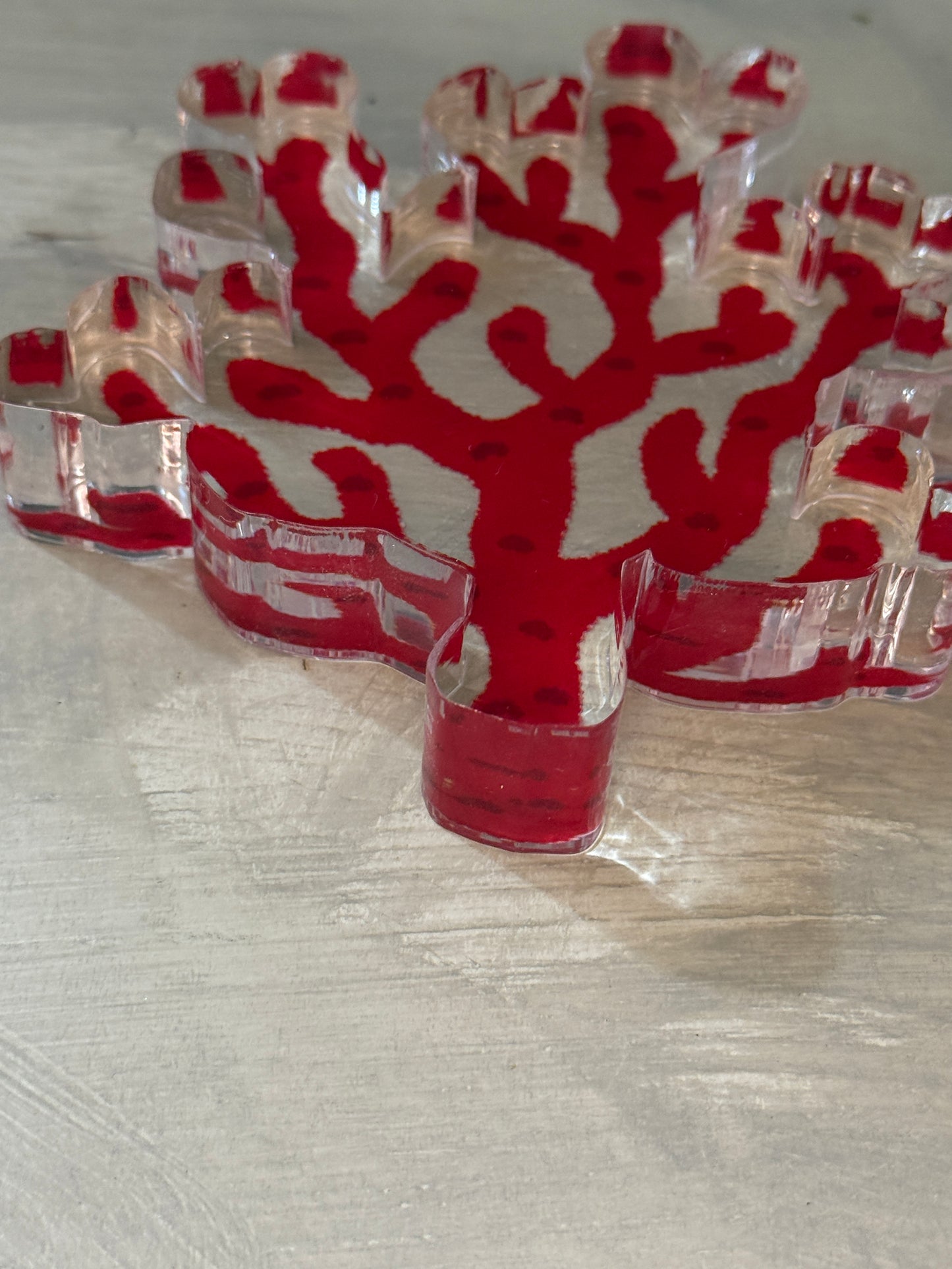 Acrylic Napkin Weight - Coral Ocean Decor