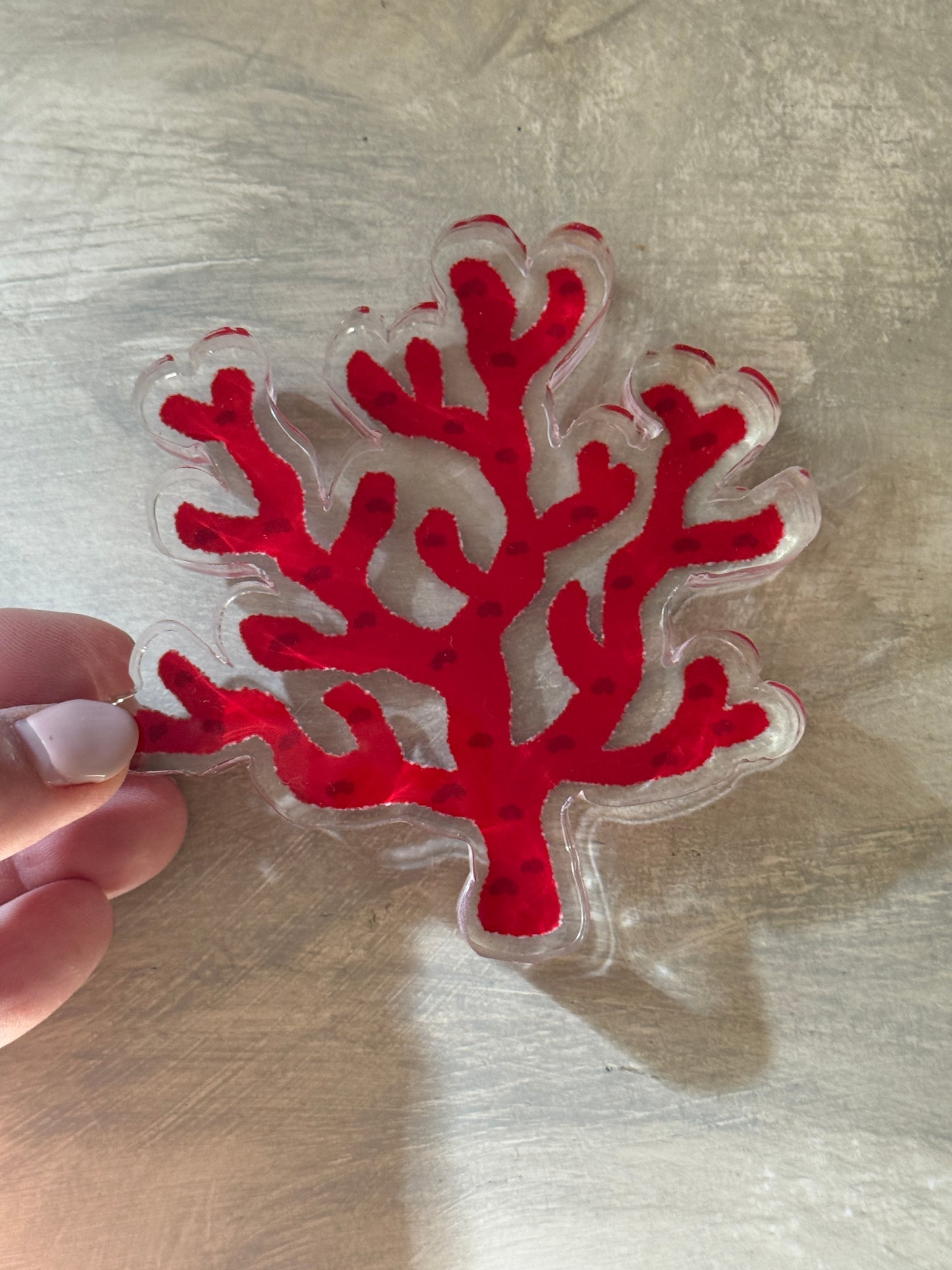 Acrylic Napkin Weight - Coral Ocean Decor