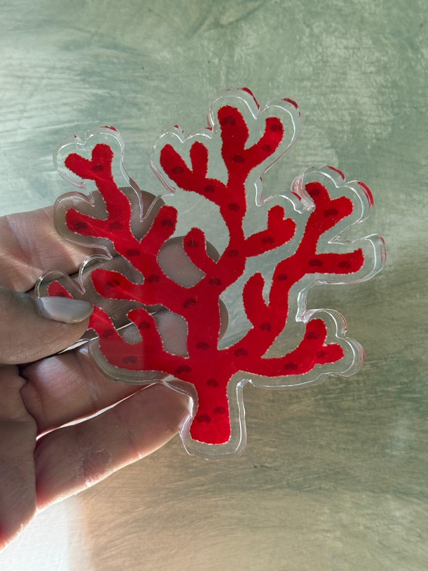 Acrylic Napkin Weight - Coral Ocean Decor