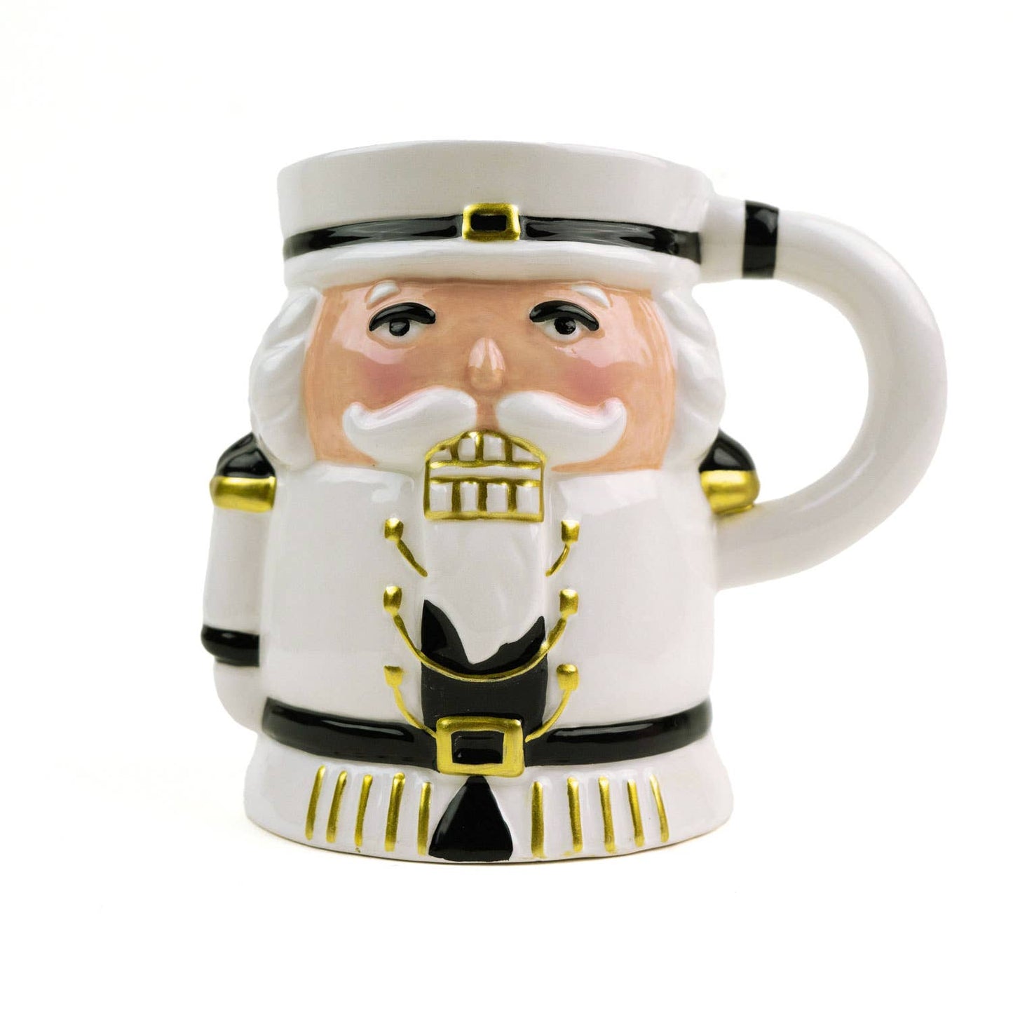 White Nutcracker Coffee Mug | Festive Ceramic Holiday Mug for Hot Cocoa or Coffee