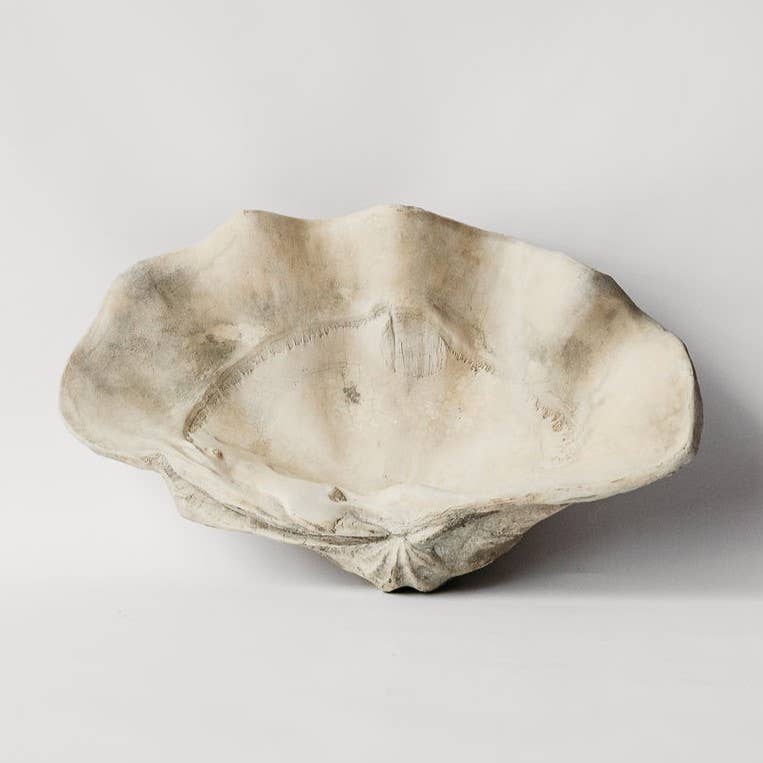 Large Clam Shell - Hand Cast Decorative Statement Piece
