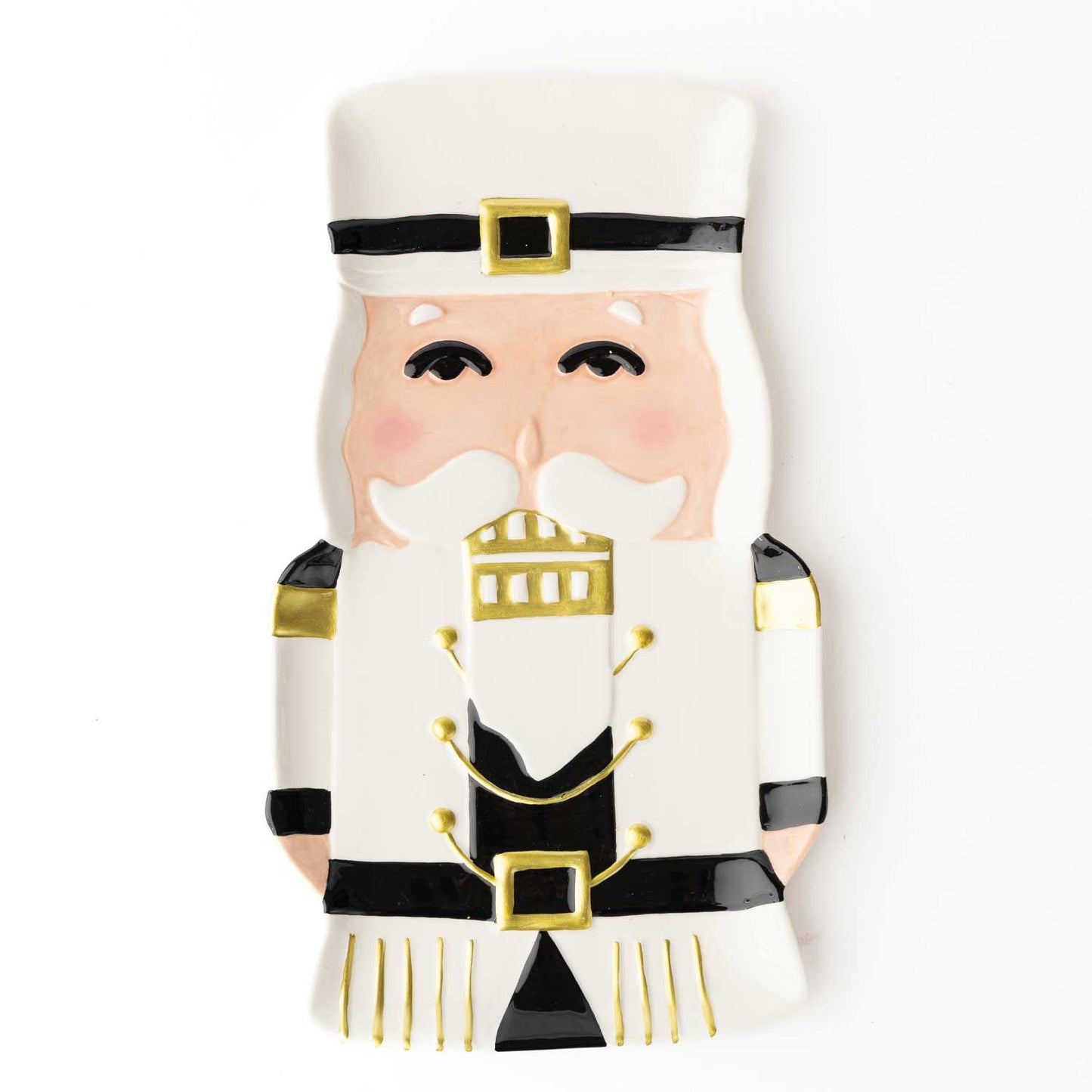 White Nutcracker Platter | Holiday Serving Dish for Christmas Tablescapes