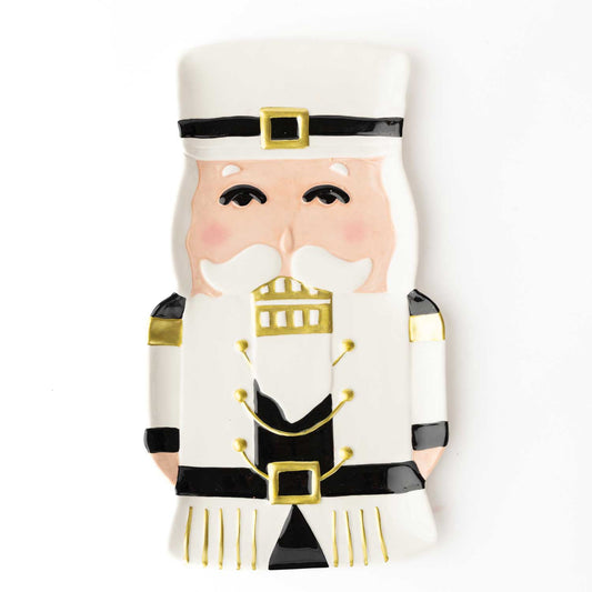 White Nutcracker Platter | Holiday Serving Dish for Christmas Tablescapes