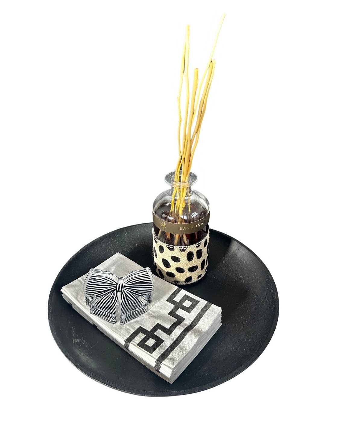 black bow acrylic napkin weight - modern table decor & hostess gift
