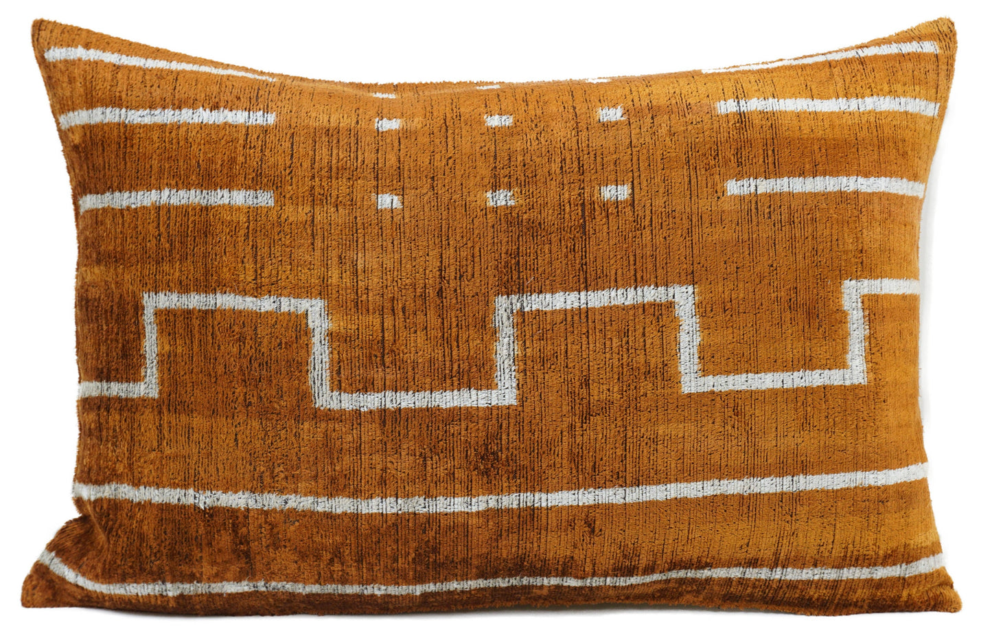 silk velvet ikat pillow