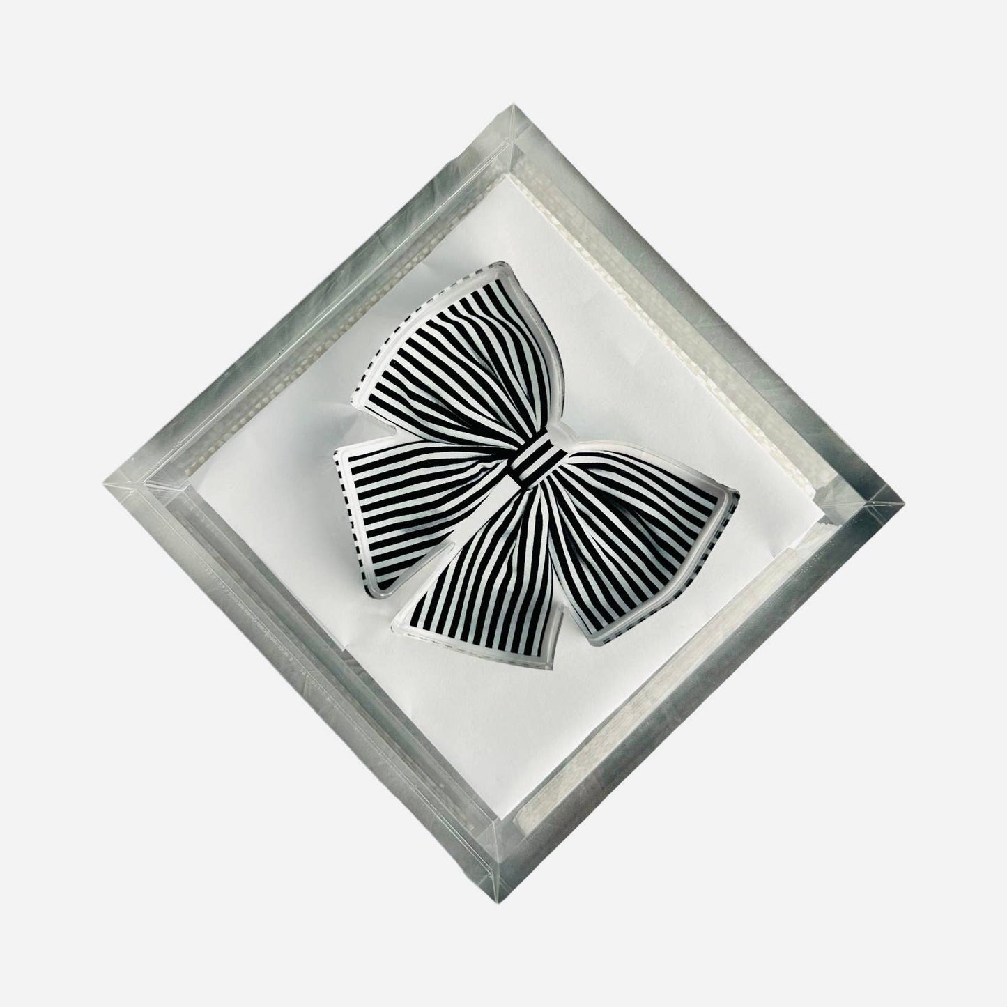 black bow acrylic napkin weight - modern table decor & hostess gift